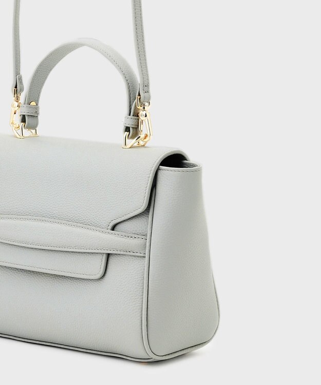 GRACE CONTINENTAL フラップショルダーバッグ ライトグレー