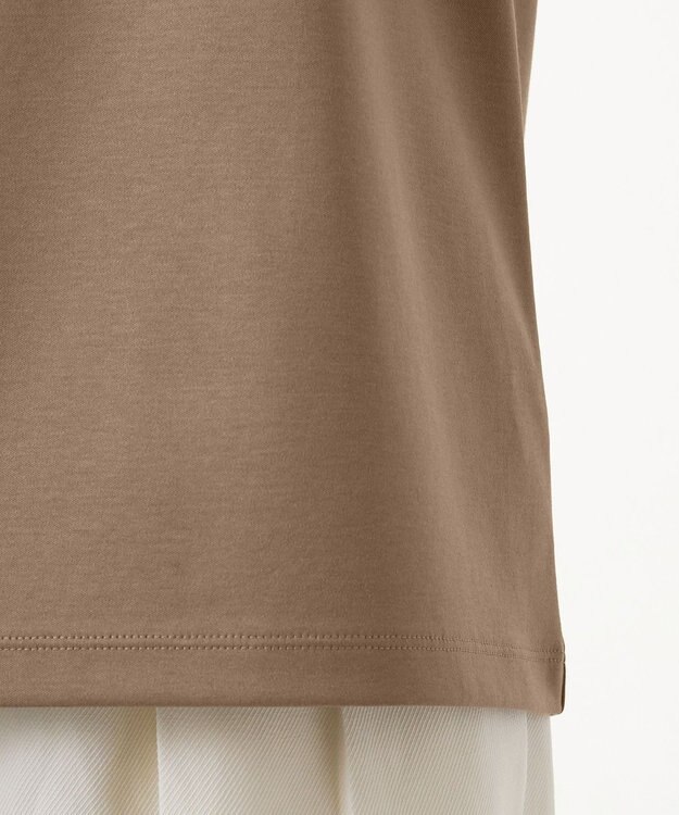 23区 【エステータ】スーピマコットン プレミアムジャージー 半袖Tシャツ ブラウン系