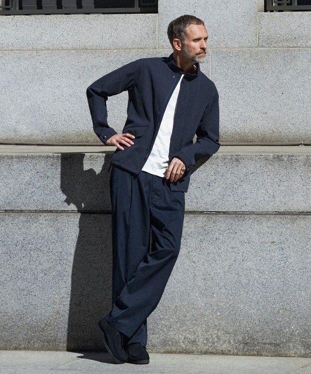 J.PRESS MEN ハイパワーストレッチサッカー ハーバーブルゾン ネイビー系3