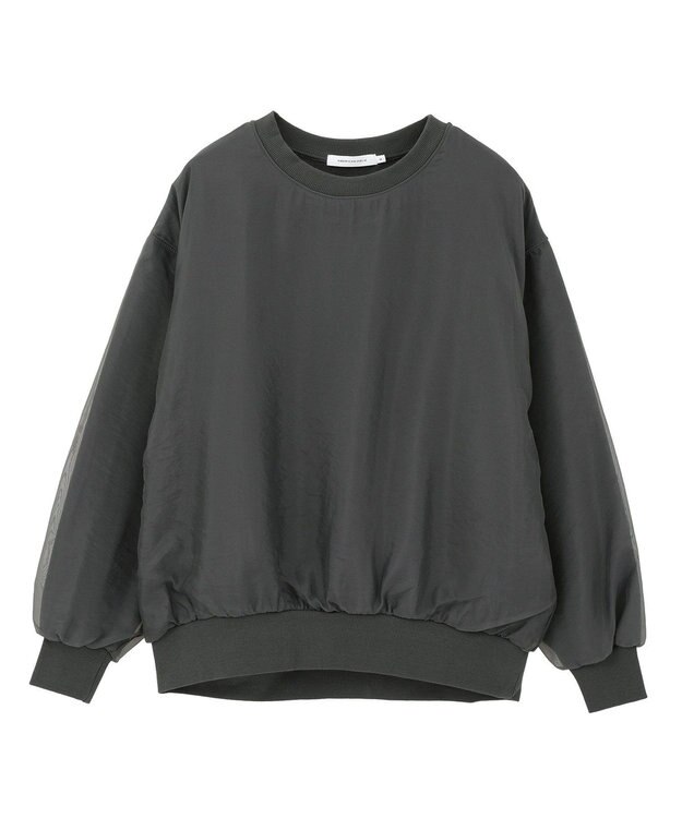 AMERICAN HOLIC オーガンジーレイヤードスウェットプルオーバー Charcoal Gray