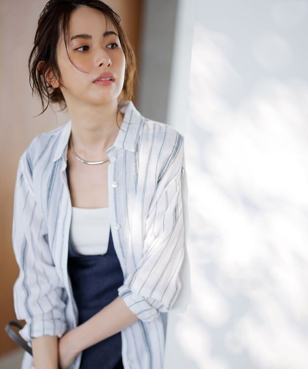 ANY SIS 【洗える】タイト ジャンパースカート シャンブレー