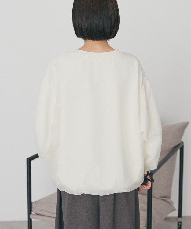 AMERICAN HOLIC オーガンジーレイヤードスウェットプルオーバー Ivory