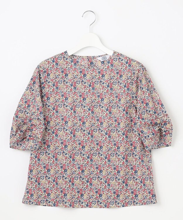 J.PRESS LADIES L 【洗える】LIBERTY ギャザースリーブ 5分袖 ブラウス レッド系5