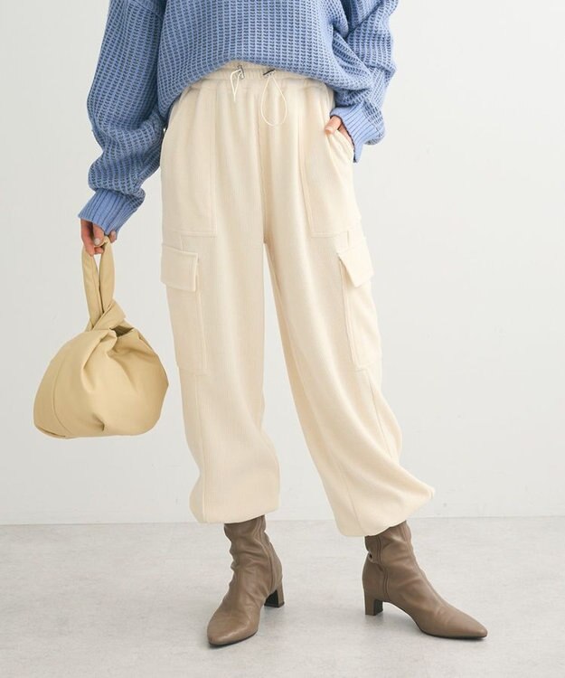 Green Parks ・ＥＬＥＮＣＡＲＥ　ＤＵＥ　コーデュロイカーゴパンツ Ivory