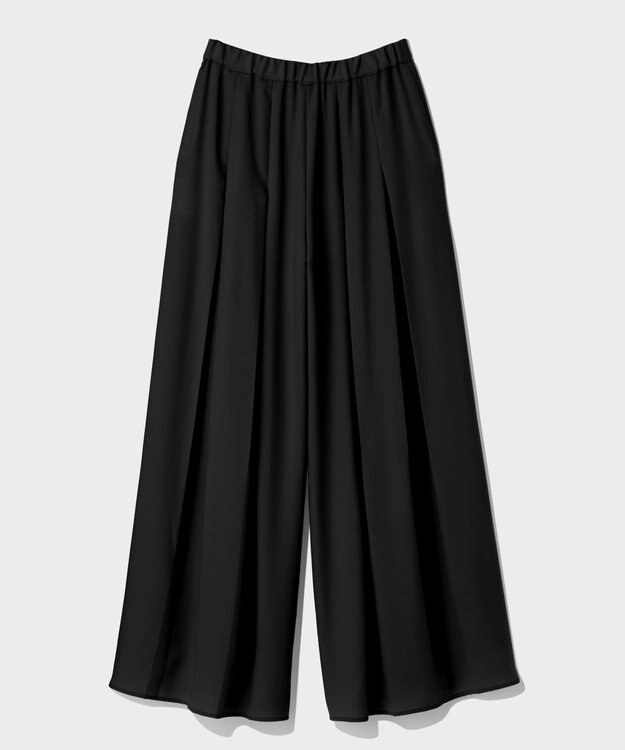 GRACE CONTINENTAL ボックスプリーツパンツ ブラック