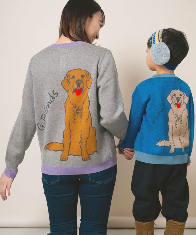 ami amie 【UNISEX】ゴルフレンドカーディガン85cm～130cm グレー