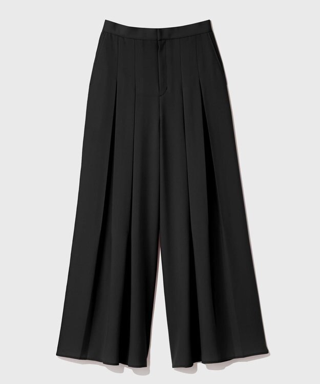 GRACE CONTINENTAL ボックスプリーツパンツ ブラック