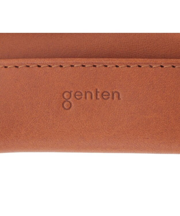 genten スマートウォレットⅡ キーホルダー小銭入れ チャ