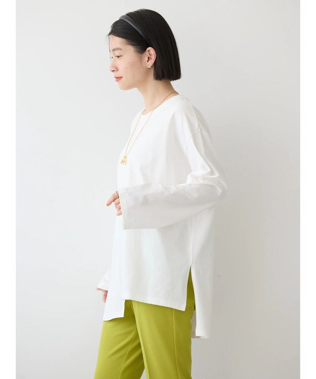 AMERICAN HOLIC アシンメトリー切替カットチュニック Off White