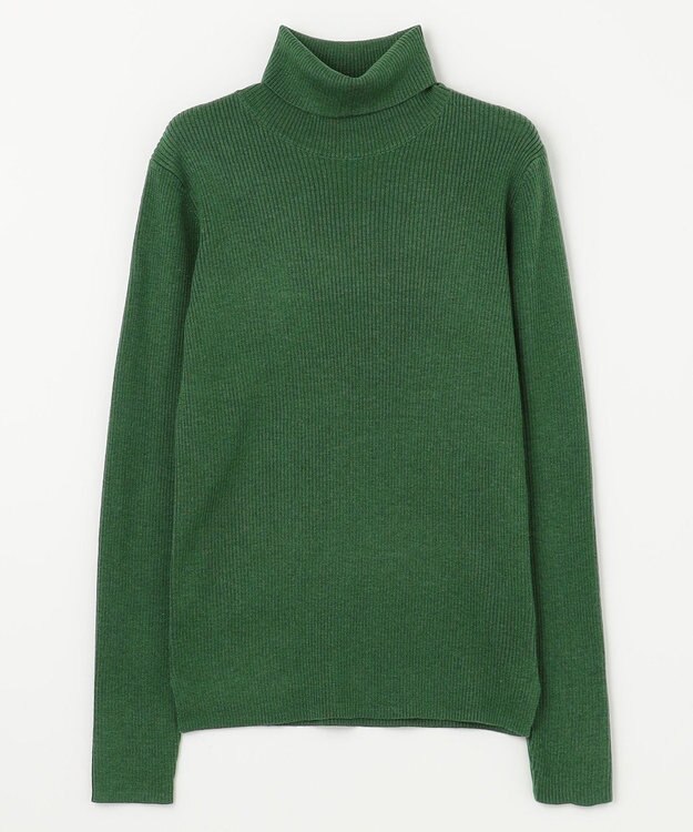 ANY ウールブレンドリブニット グリーン