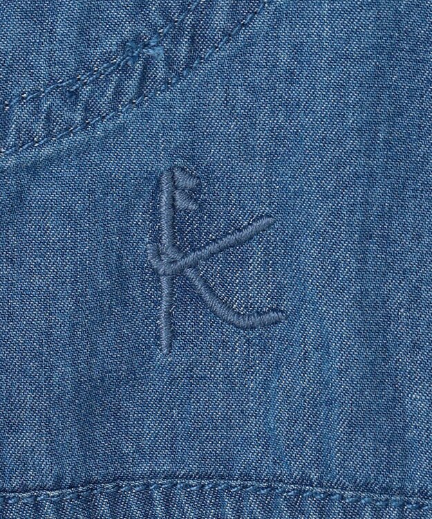 組曲 KIDS 【110-140㎝】 フラワーボタンデニムジャケット ネイビー