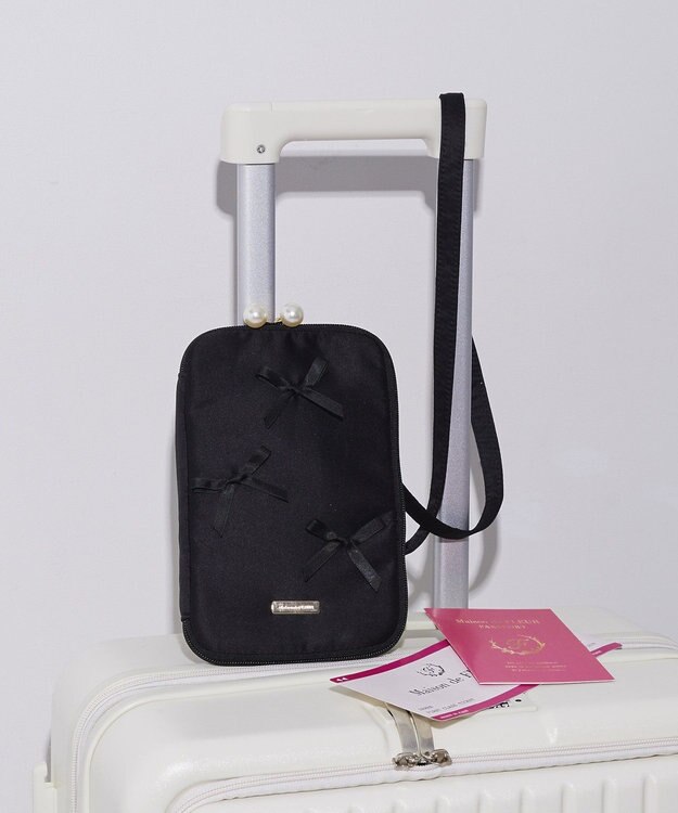 Maison de FLEUR リボン付きマルチショルダーバッグ Black