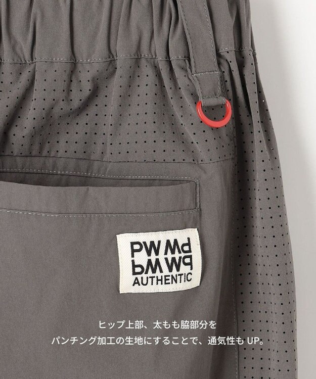 PW CIRCULUS 【MEN】サイドパンチング テーパードパンツ ゴルフ グレー系