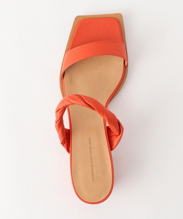 23区 【WEB限定】ツイスト ベルト サンダル オレンジ系