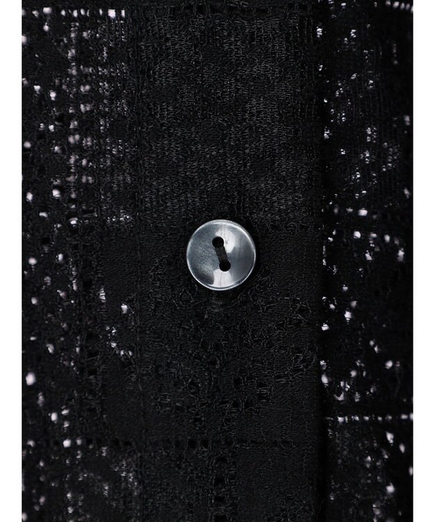 Green Parks 総レースシャツ Black