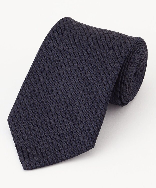 J.PRESS MEN 【JAPANESE SILK FRESCO TIE COLLECTION】無地ネクタイ ネイビー系