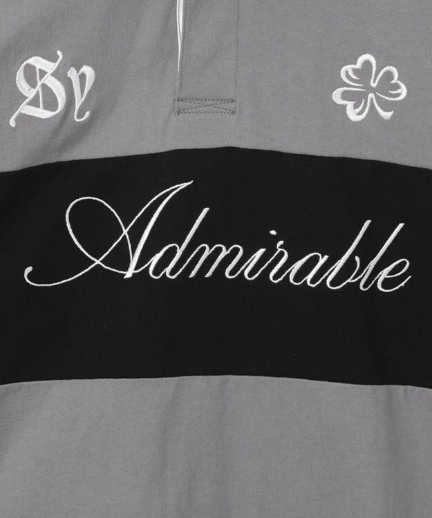 WEGO グラフィックラガーシャツ ブラック