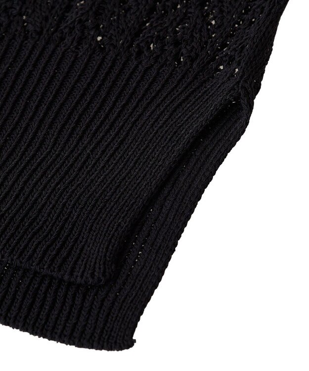 Green Parks 透かし編みニットチュニック Black