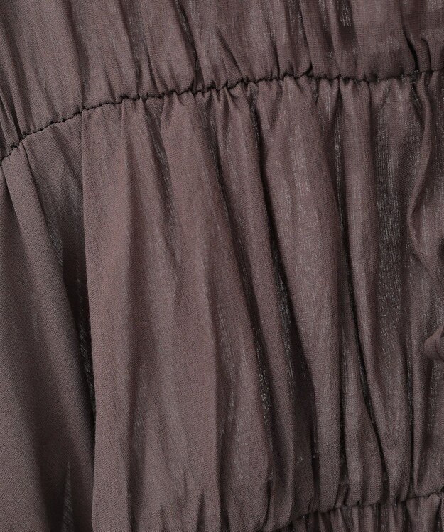 YECCA VECCA リボンデザインシアーブラウス Brown