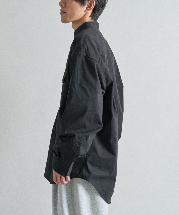 CRAFT STANDARD BOUTIQUE バンドカラーシャツ Black