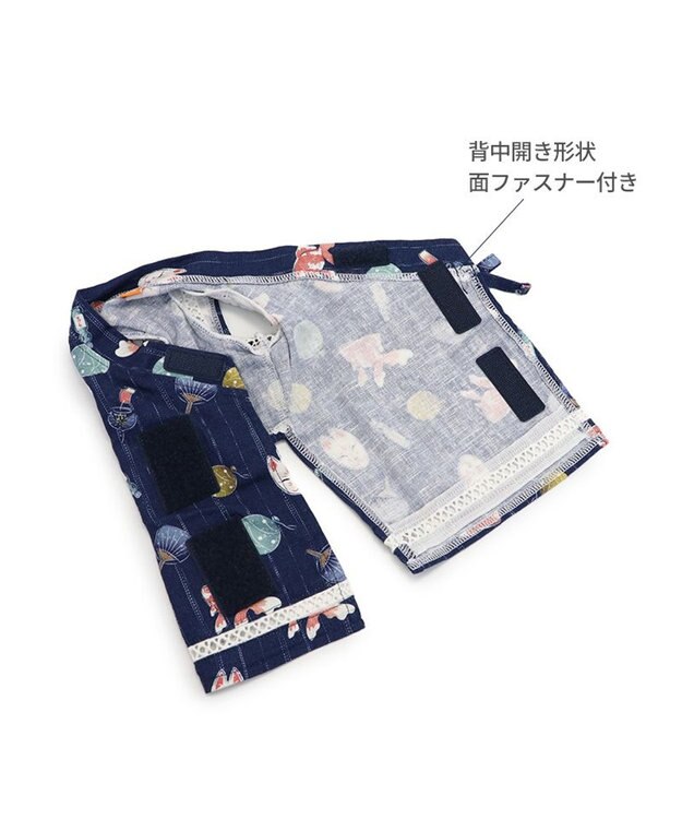 PET PARADISE ペットパラダイス 接触冷感 背中開き 甚平 《縁日柄》　中型犬 縁日柄