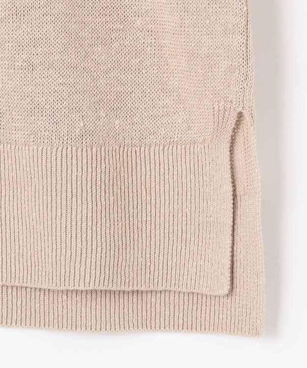 J.PRESS LADIES 【洗える・吸水速乾】 マーセライズコードリネン ニット ベージュ系