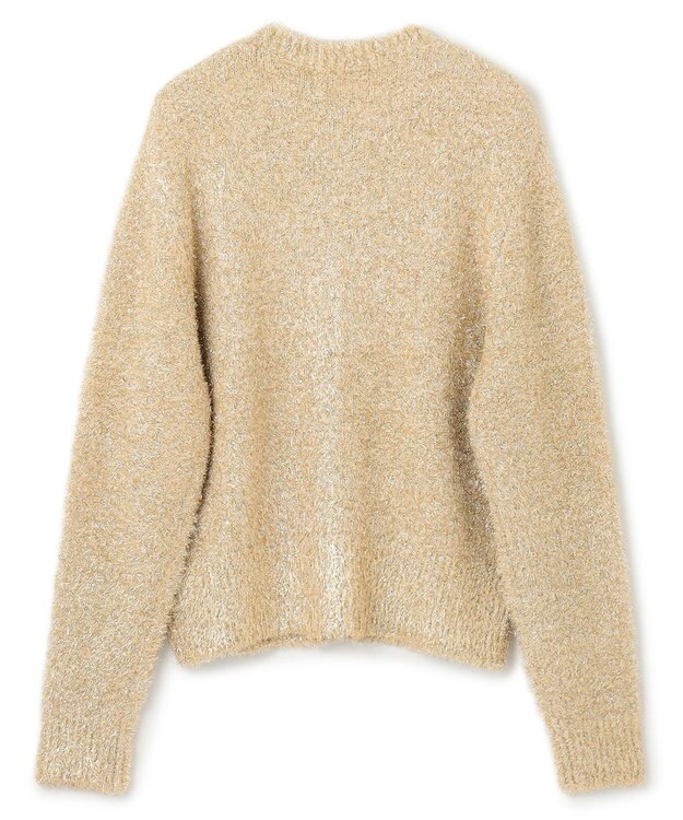 BEIGE， 【洗える】MARRONNIERS / ラメテープヤーンカーディガン Gold