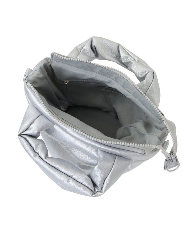 Green Parks ・ｃａｃｈｅ　ｃａｃｈｅポーチ付パフィ２ｗａｙバッ Silver