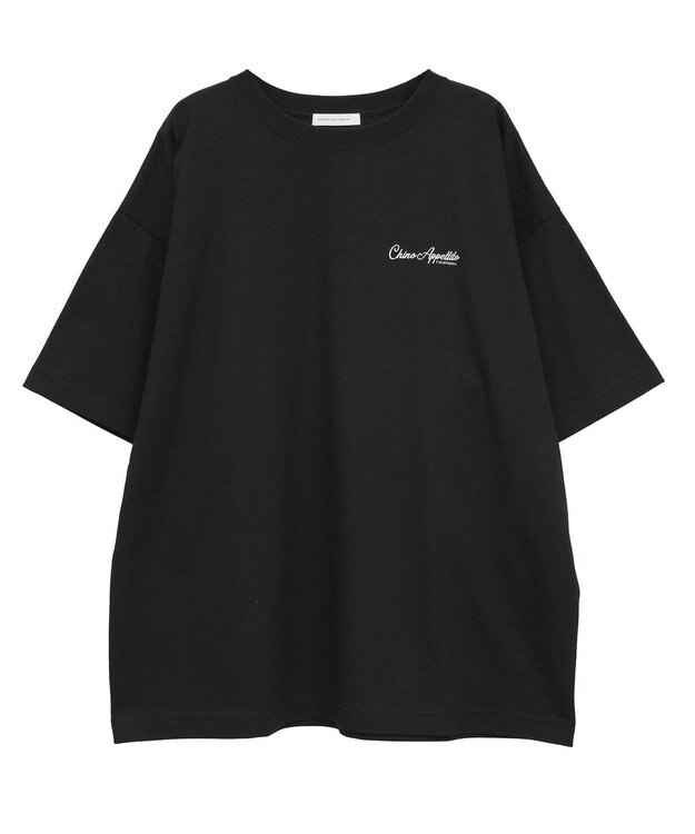 AMERICAN HOLIC ワントーンロゴプリントTシャツ Black