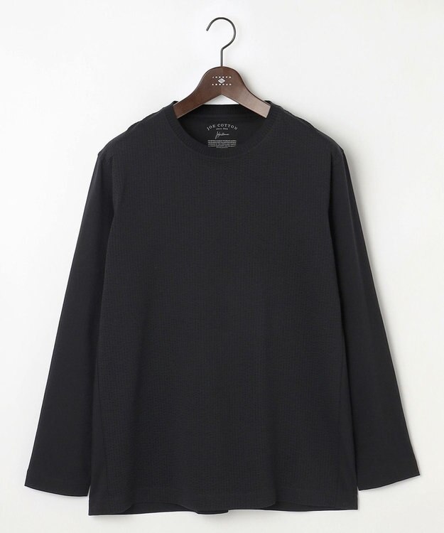 JOSEPH ABBOUD 【キングサイズ・オーガニックコットン使用・日本素材、日本縫製】JOE COTTON サッカー Tシャツ ブラック系