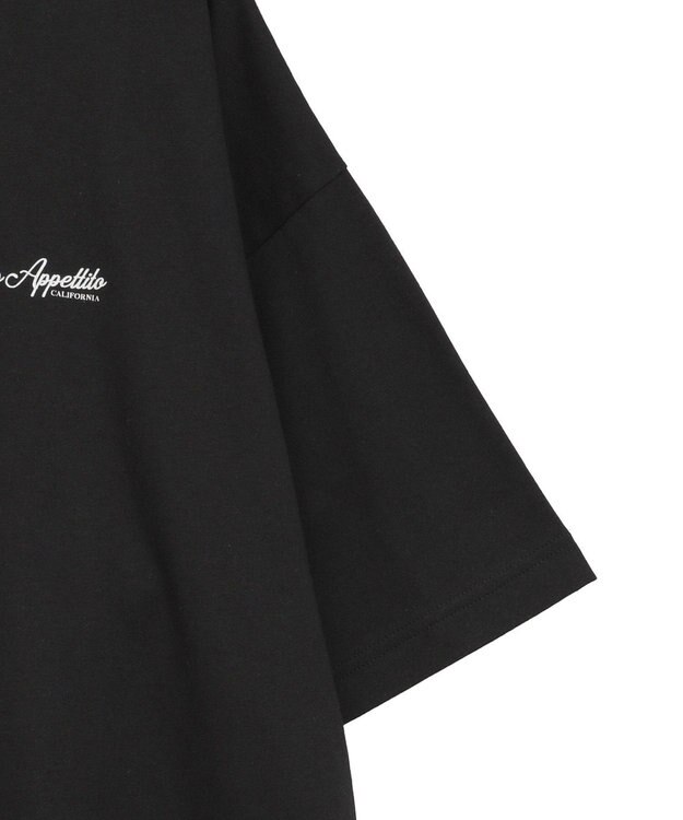 AMERICAN HOLIC ワントーンロゴプリントTシャツ Black