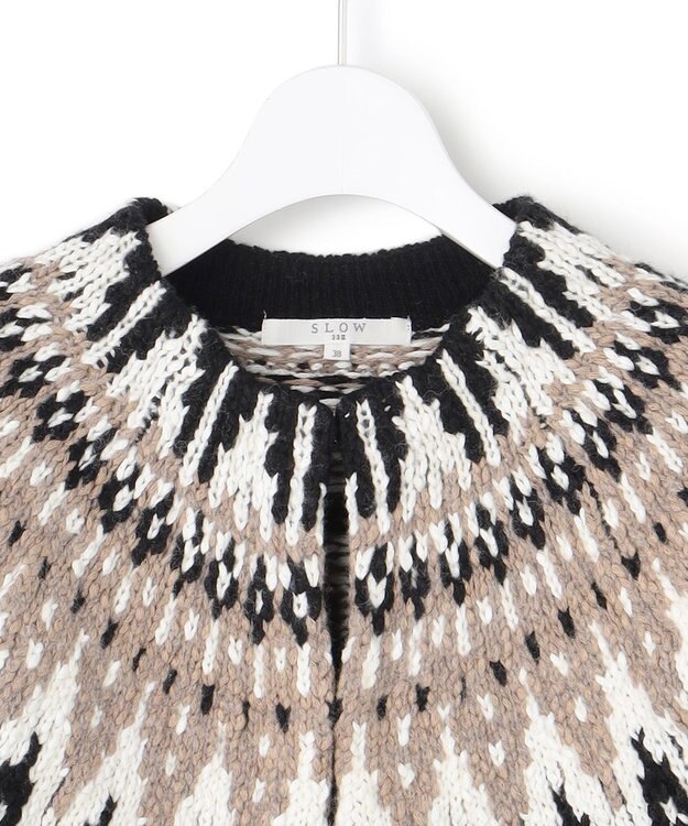 23区 L 【SLOW/一部店舗限定】ジャカード カーディガン ブラック系5