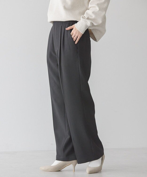 AMERICAN HOLIC 美・美・美Ｗクロスストレッチスラックスパンツ Black