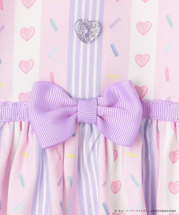 ANY KIDS 【any FAM×サーティワン アイスクリーム】ストライプ ワンピース ラベンダー