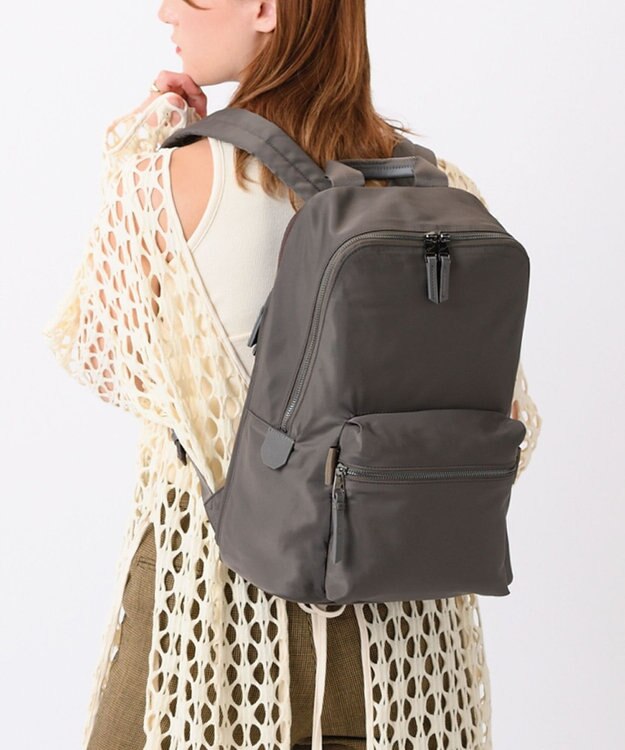 ACE BAGS & LUGGAGE W&.Day/Night ハウン スリムリュック A4サイズ 13.3インチPC収納 15572 ダブルアンドデイナイト チャコール