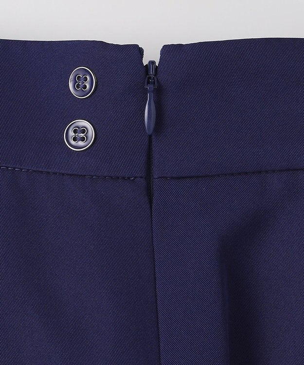 ANY SIS 【洗える】ロングタフタフレア スカート ロイヤルブルー