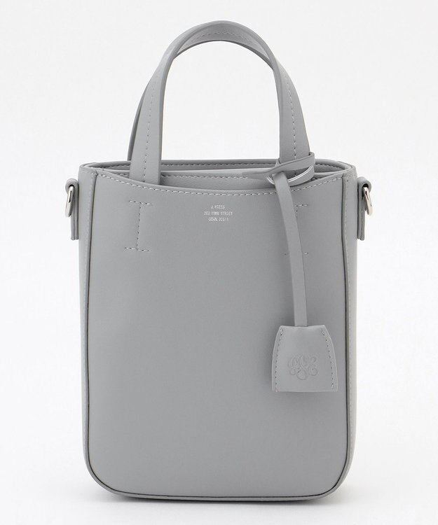 J.PRESS LADIES 【2way】スプリットレザー ナノポシェット バッグ ライトグレー系