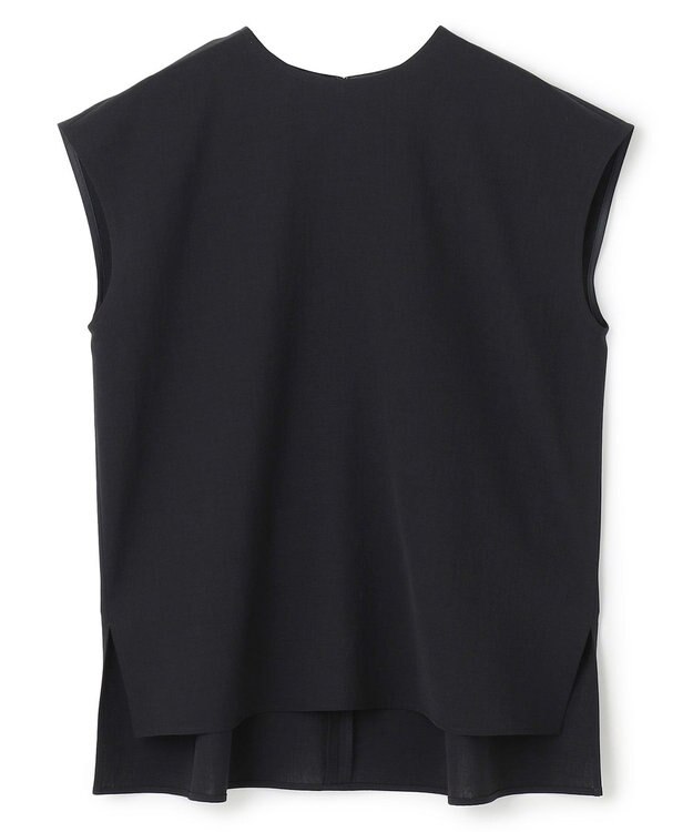 uncrave ドライタッチトロ ノースリーブブラウス ブラック