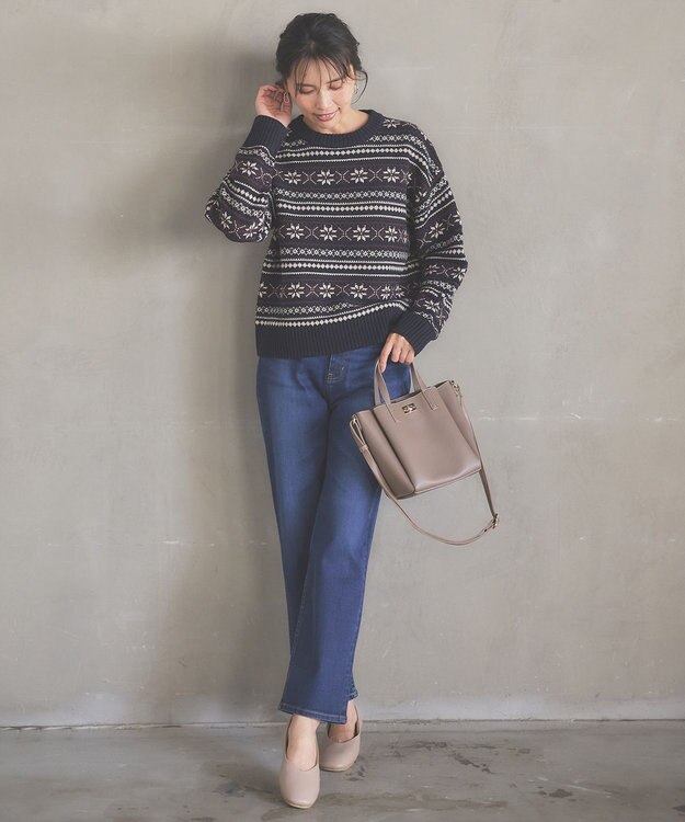 ANY 【ストレッチ】コンフォート美脚 デニムパンツ フェードインディゴ