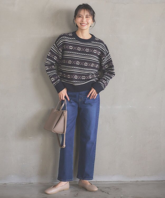 ANY 【ストレッチ】コンフォート美脚 デニムパンツ フェードインディゴ