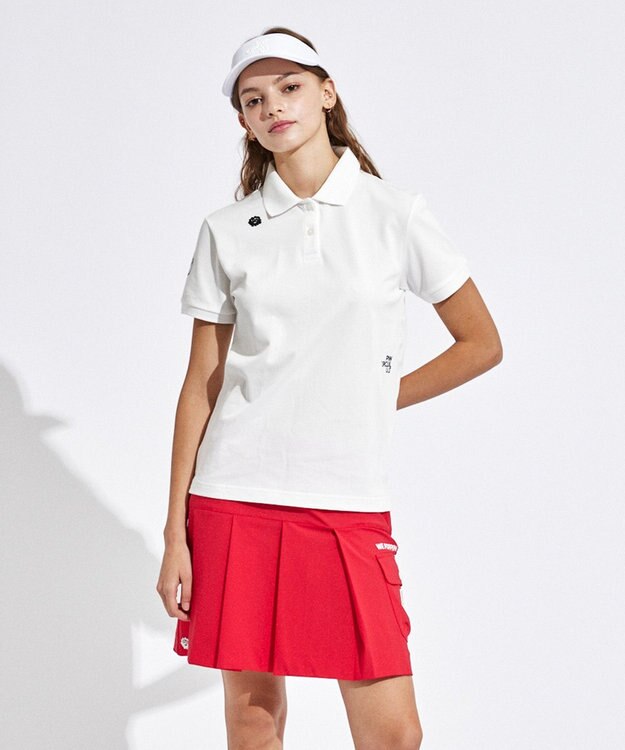 PW CIRCULUS 【WOMEN】ベーシックポロ ゴルフウェア レディース ホワイト系