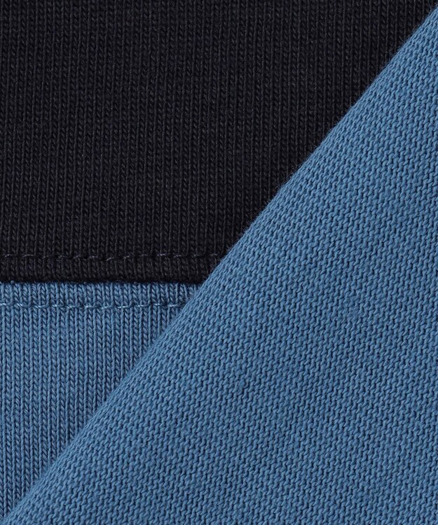 J.PRESS KIDS 【110-130cm】襟ストライプ ブロッキングポロシャツ ブルー系2