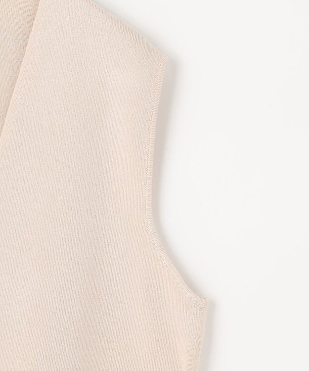 ANY L 【洗濯機可】サイドリボン ニットベスト サンドベージュ