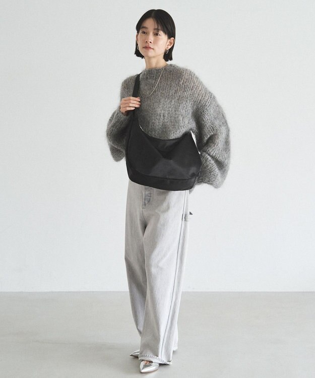 russet ラウンドビッグショルダーバッグ(CE-1292) Black2（シルバー金具）