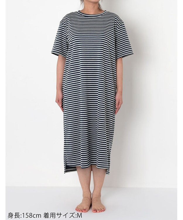 ワコール／睡眠科学 【ワンピース】　ネグリジェ　5分袖　肌のべとつきを軽減　吸汗速乾性　睡眠科学／ワコール　YNT140 コン