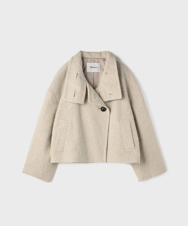 GRACE CONTINENTAL アルパカシャギージャケット ベージュ