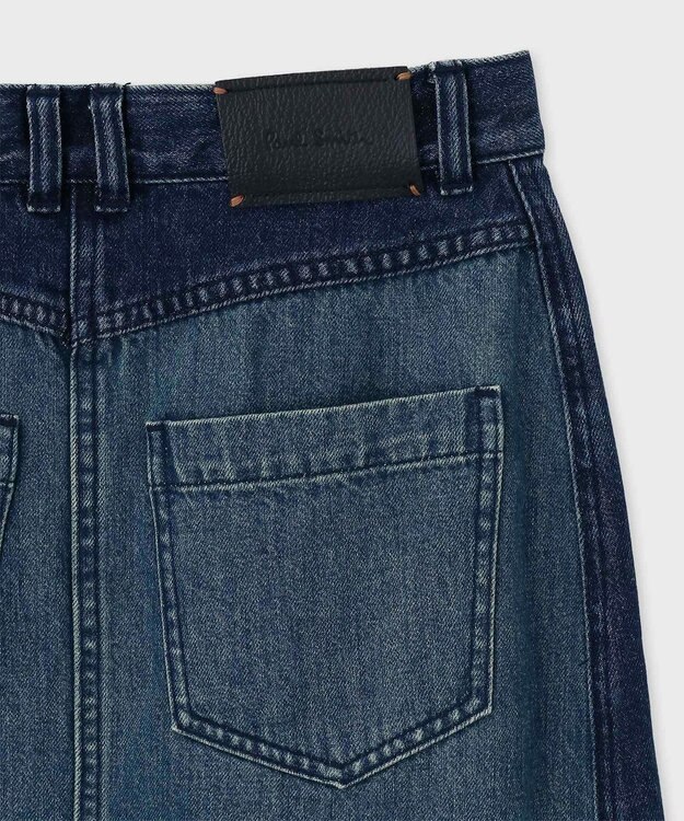 Paul Smith パネル インディゴ デニムスカート インディゴブルー