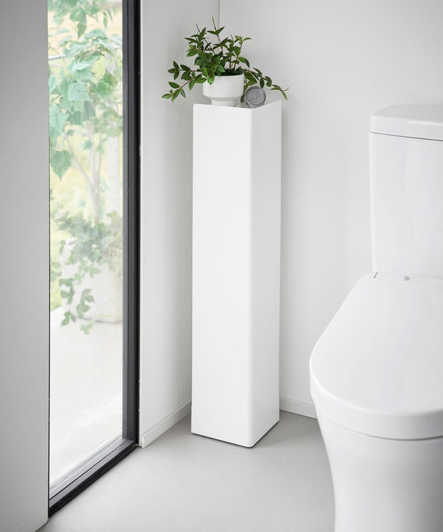 tower キャスター付きスリムトイレラック タワー ホワイト ホワイト