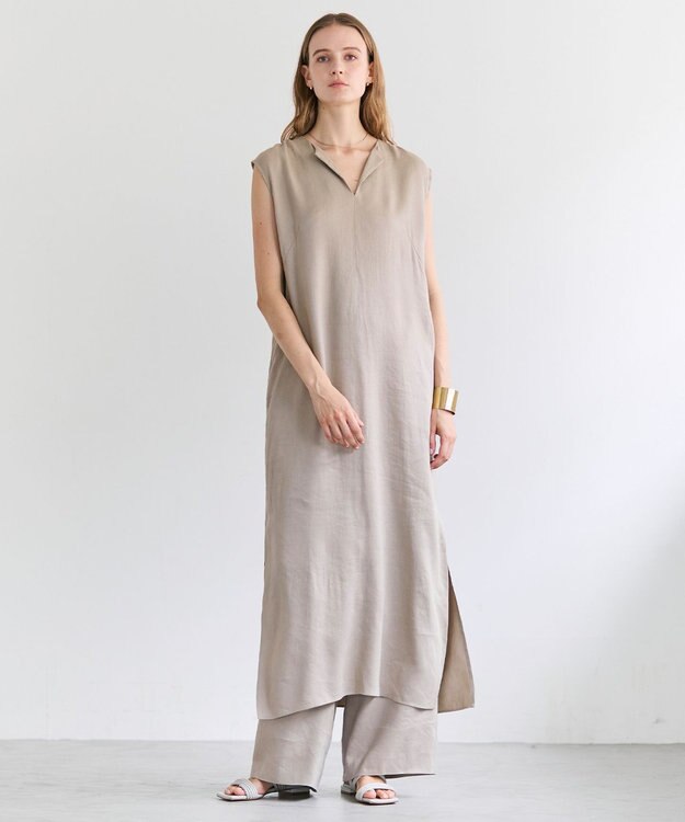 BEIGE， MICA / リネンブレンドイージーワイドパンツ  L.Taupe