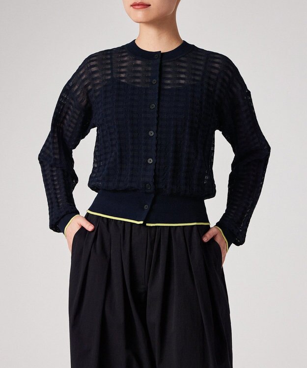 Paul Smith シアー クルーネック カーディガン ネイビー